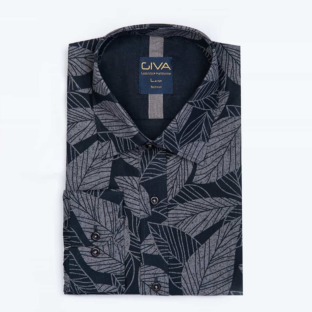 پیراهن چاپی طرح برگ - Thumbnail 3